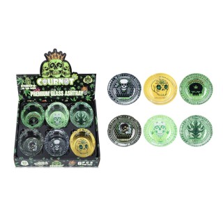 Premium Glass Ashtray COURNOT 6CT