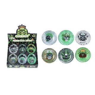 Premium Glass Ashtray COURNOT 6CT