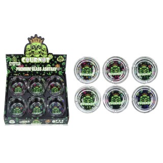 Premium Glass Ashtray COURNOT 6CT