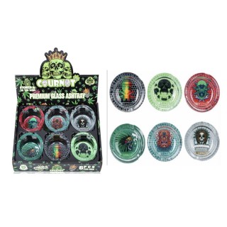 Premium Glass Ashtray COURNOT 6CT