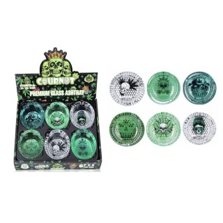 Premium Glass Ashtray COURNOT 6CT