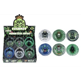 Premium Glass Ashtray COURNOT 6CT