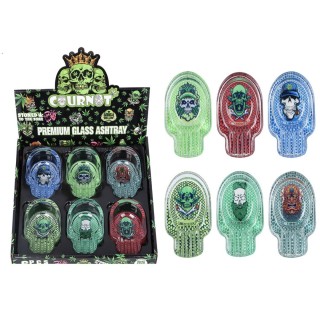 Premium Glass Ashtray COURNOT 6CT