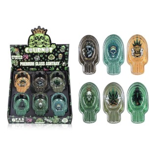 Premium Glass Ashtray COURNOT 6CT