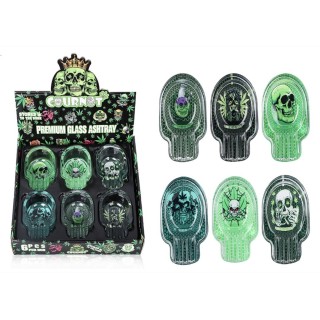 Premium Glass Ashtray COURNOT 6CT