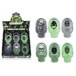 Premium Glass Ashtray COURNOT 6CT