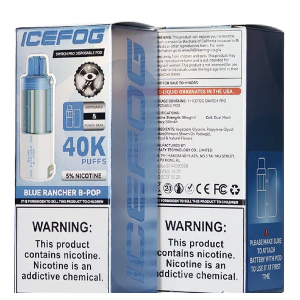 Icefog Disp 20K 5PK POD