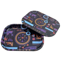 Futuristic HUD Metal Rolling Tray (AP015)
