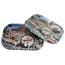 Adventure Compass Tinplate Rolling Tray (AP011)