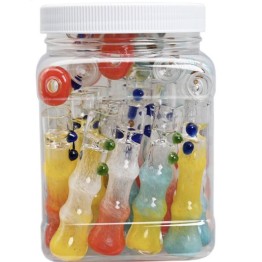 Glass Chillium Double Colored 30/Jar (WP884)
