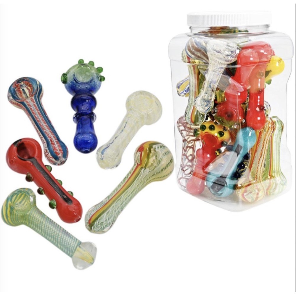 Glass Hand Pipe Super Savor 24/Jar (MP1064)