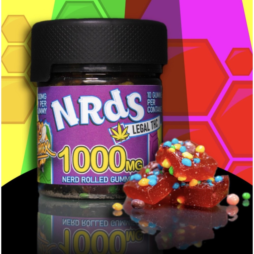 Beezwax Nerd D9 THC Gummies 1000mg 10ct  Jar