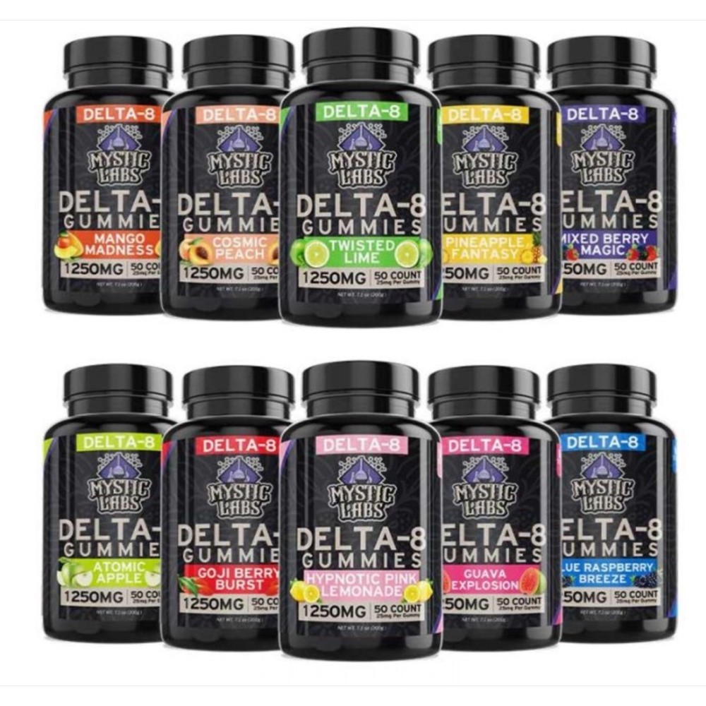 Mystic Labs Delta 8 Gummies 1250mg 50ct Jar