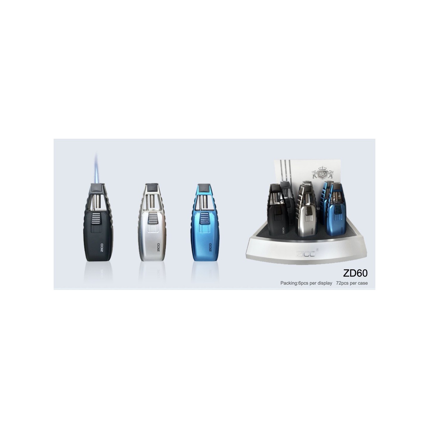 Zico ZD-60 Torch Lighter 6pk