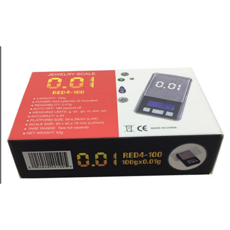 Jewelry Scale Red4 100X 0.01