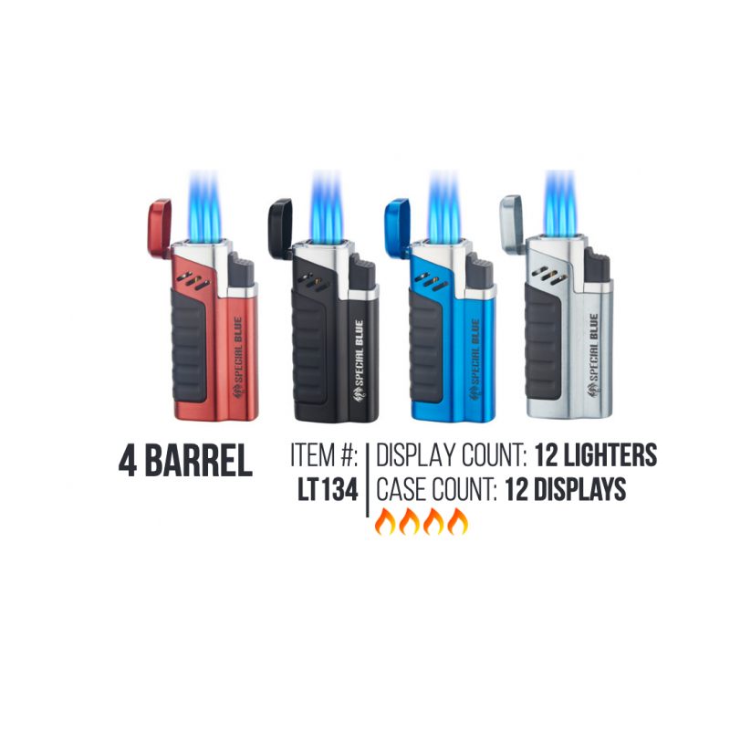 4 Barrel Lighter 12/Display