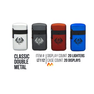Classic Double Metal Lighter 20/Display