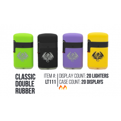 Classic Double Rubber Lighter 20/Display
