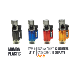 Momba Plastic Lighter 12/Display