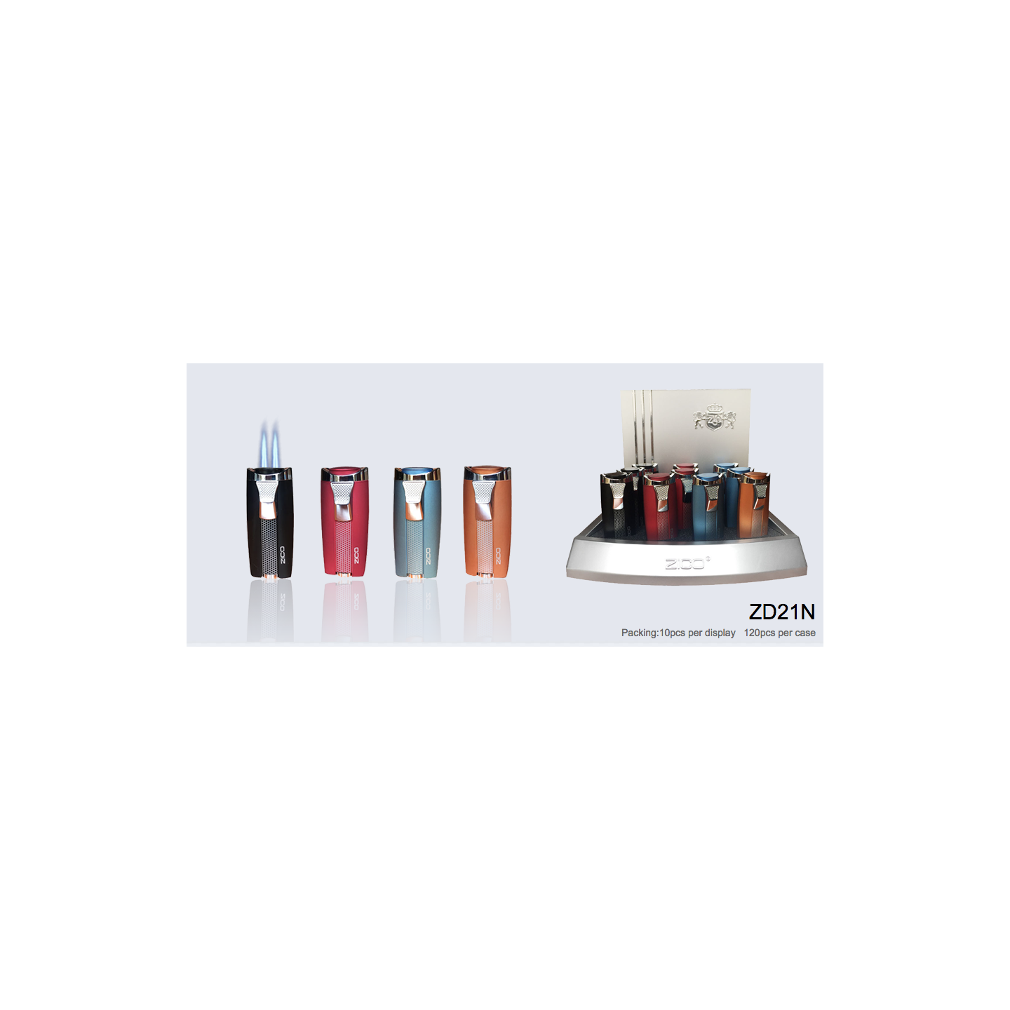 Zico ZD-21 Torch Lighter 10pk
