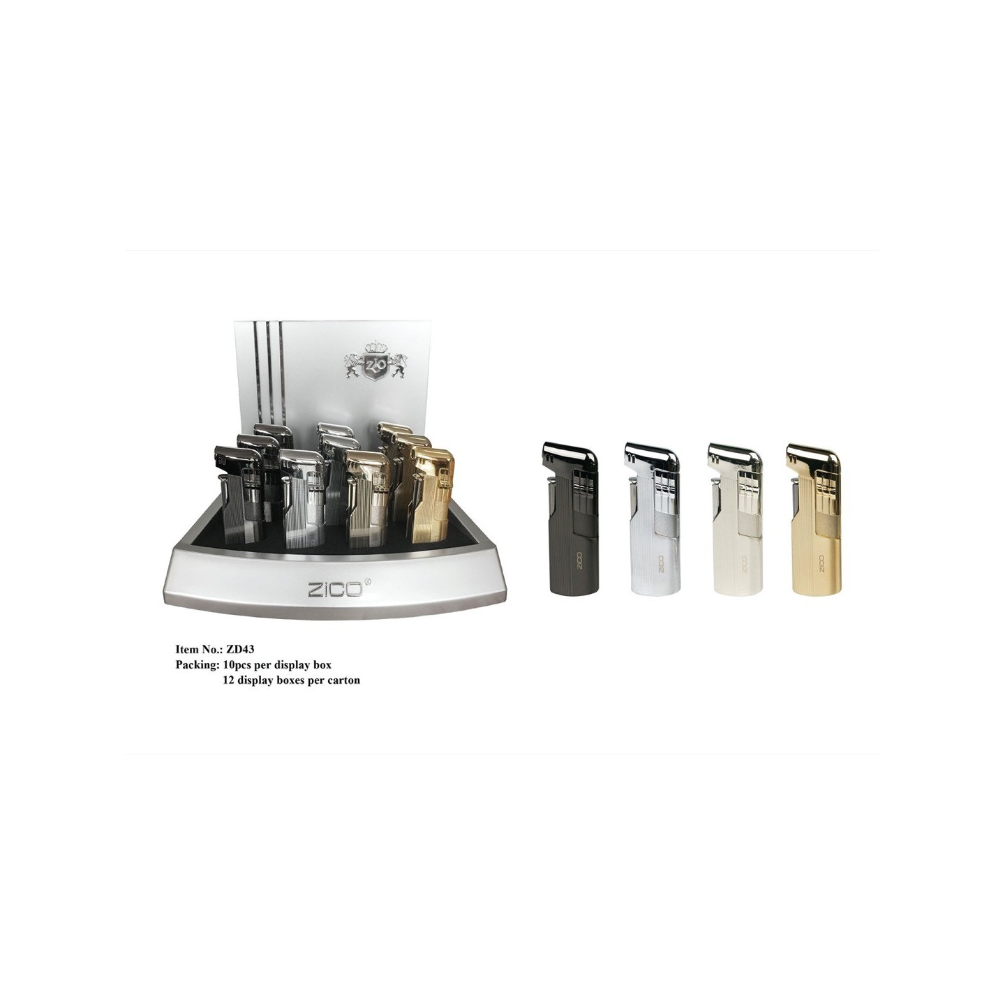Zico ZD-43 Pipe Lighter 10pk