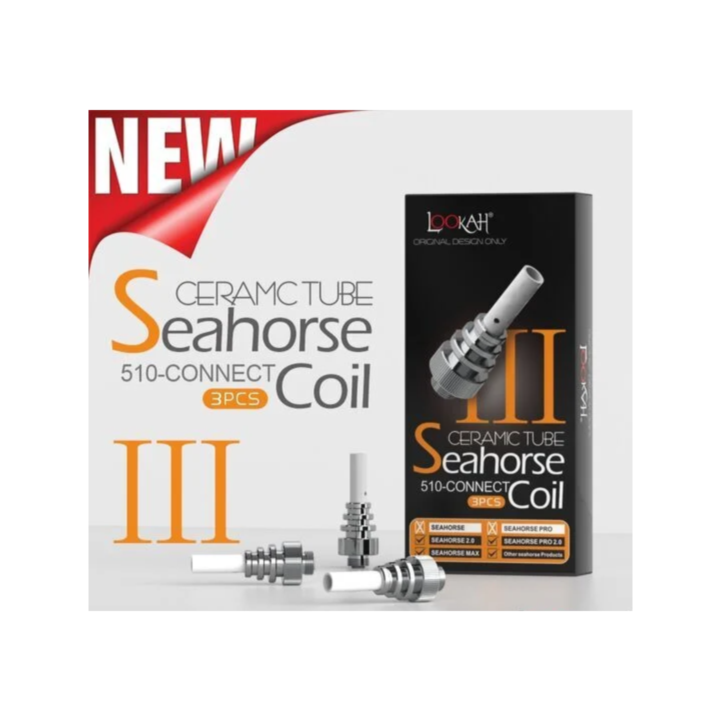 Lookah Seahorse Ceramic Tube Coil III 3pk