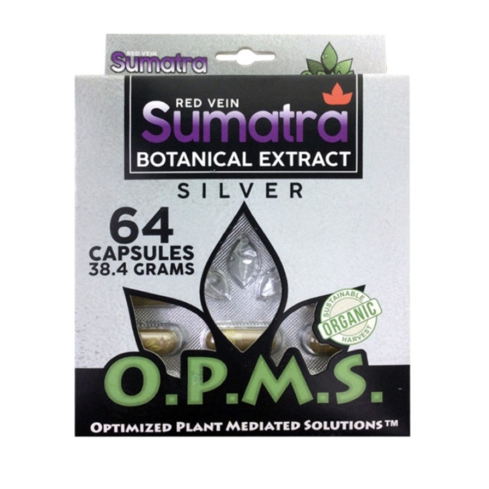 OPMS Silver Red Vein Sumatra Capsules 64ct (B1G1Free)