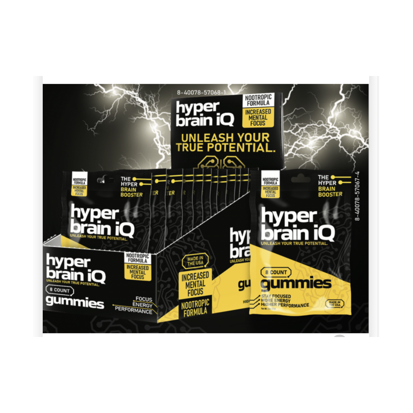 Hyper Brain iQ Gummies 12pk 8pcs