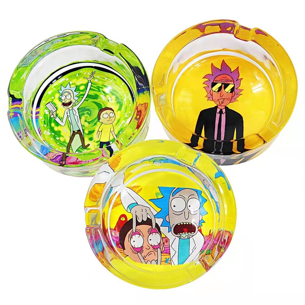 Glass Ashtray Rick and Morty