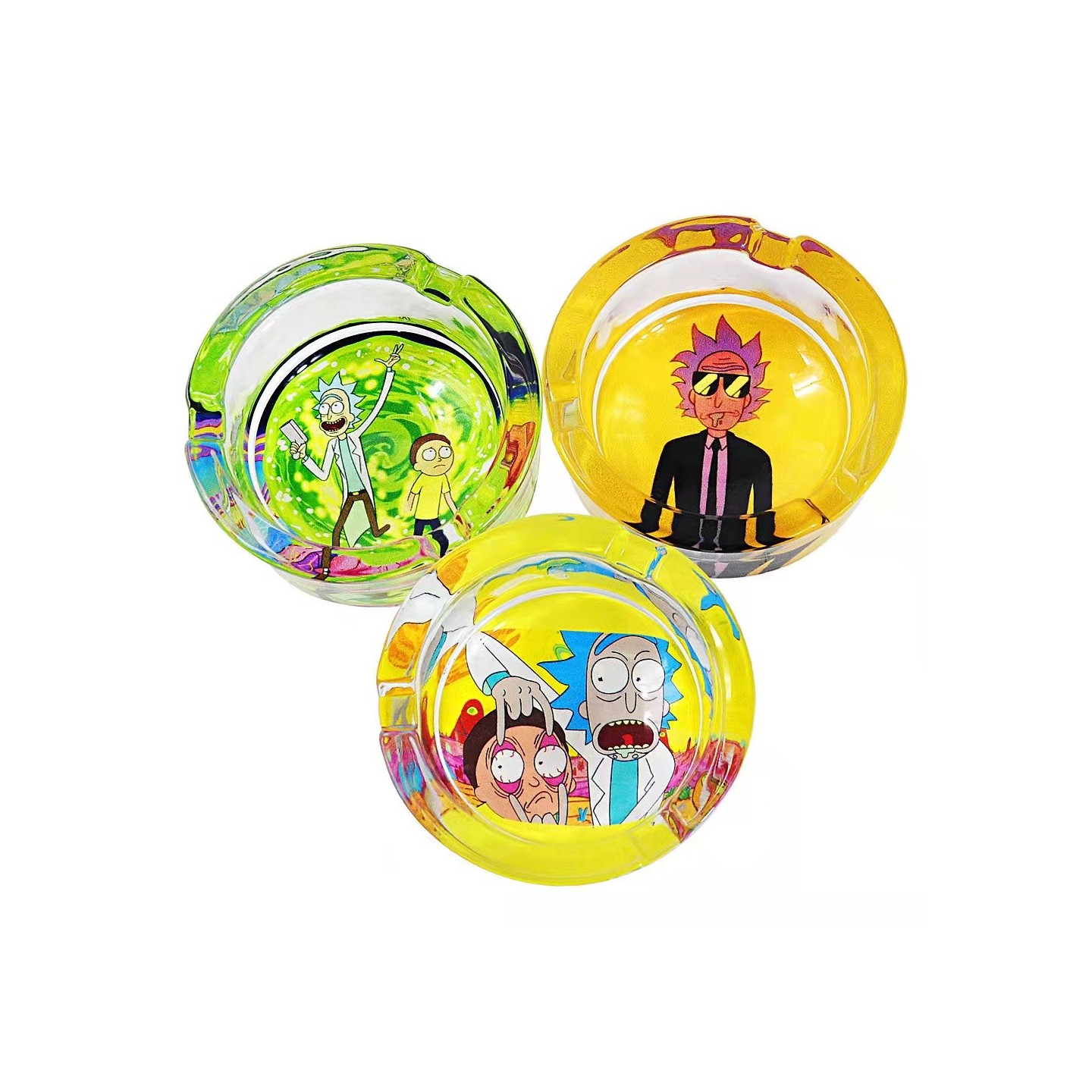 Glass Ashtray Rick and Morty