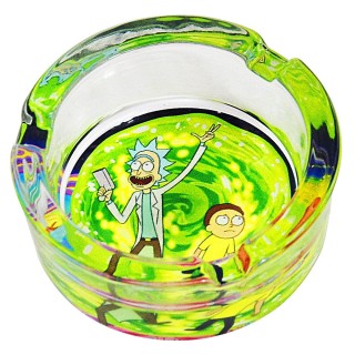 Glass Ashtray Rick and Morty