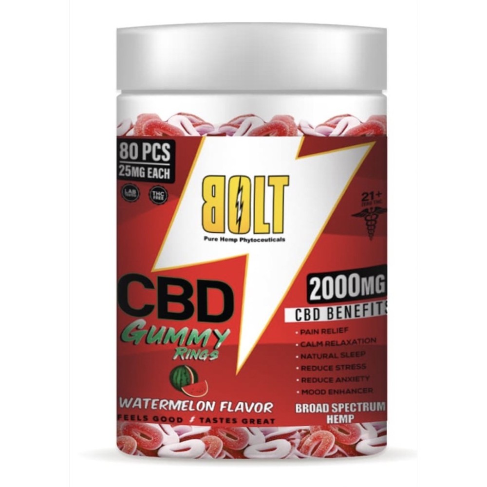 Bolt 2000mg CBD Gummies 80ct Jar